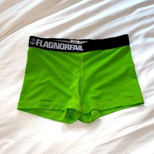 flag nor fail | women’s shorts | lime gree…